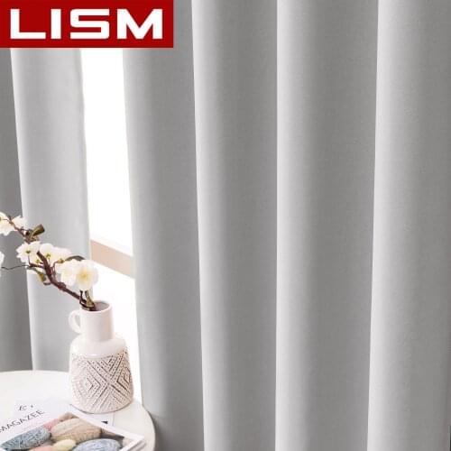 LISM Solid Blackout Curtains For Living Room Bedroom Kitchen Modern Finished Curtains Drapes Window Treatment Home Decoration