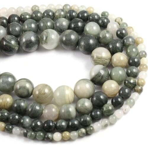 Wholesale Natural Stone Green hair crystal Loose Bead Spacer Beads For jewelry making DIY Necklace Bracelet Accessories