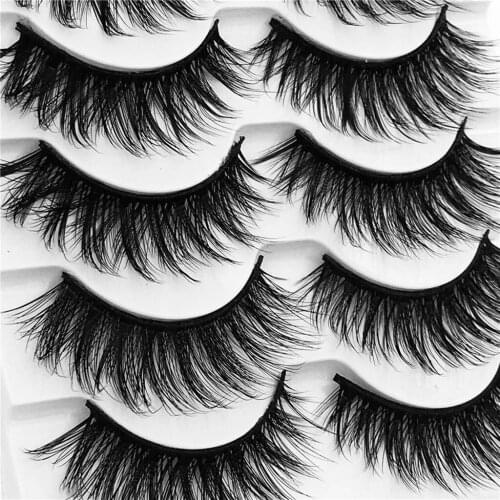 OutTop Eyelashes 5 Pairs Eyelashes Extension 3D Eye Lashes Imitation Mink Natural Thick False Eyelash Makeup Eyelash Dec 20
