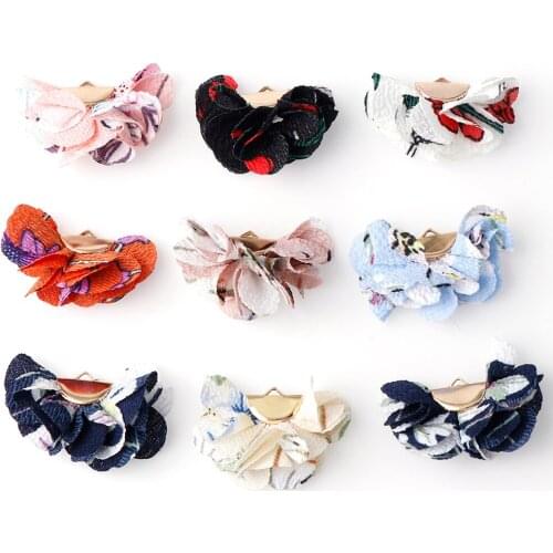10 Pieces 22mm Mix Color Multicolor Flowers Tassel Pendant Cloth Fabric Tassels Charm Earrings Pendants DIY Jewelry Accessories