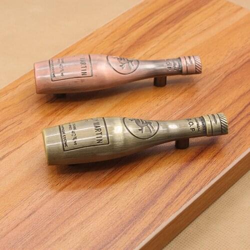 Pull Knob Antique Wine Bottle Classic Furniture Hardware Handle Kitchen Cabinets Sliding Door Drawer Wardrobe Cupboard Dresser
