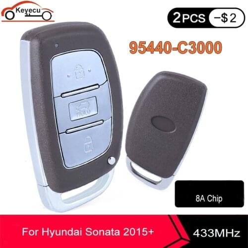 KEYECU Smart Remote Car Key Fob 3 Button 433MHz 8A Chip for Hyundai Sonata Since 2015 PN: 95440-C3000