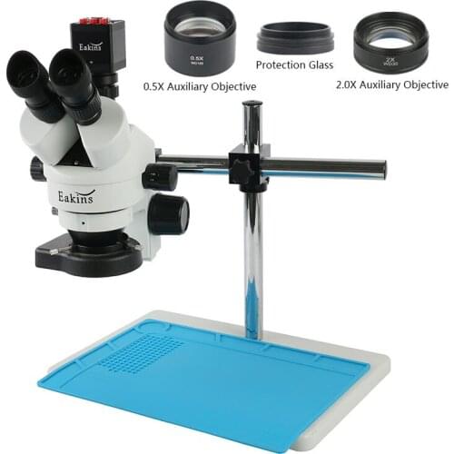 3.5X-90X Parfocal Simul-focal Trinocular Stereo Microscope 13MP HDMI VGA Camera For CellPhone Repair