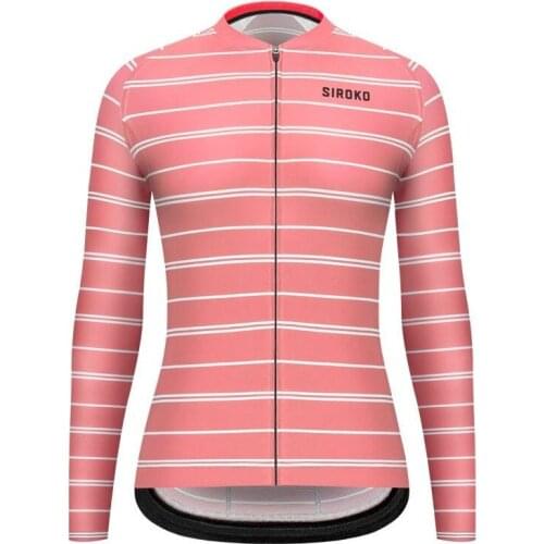 SIROKO Women Cycling Jersey Spring Autumn Bike Jersey Shirt Ropa Ciclismo MTB Road Bike Tops Long Sleeve Bicycle Clothing