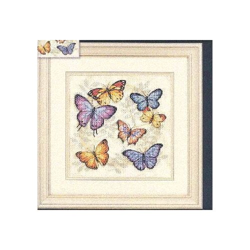 Fishxx Cross Stitch T225 flowers [butterfly flowers] Department quietly elegant Imported meters cloth 14CT,Need to embroidery