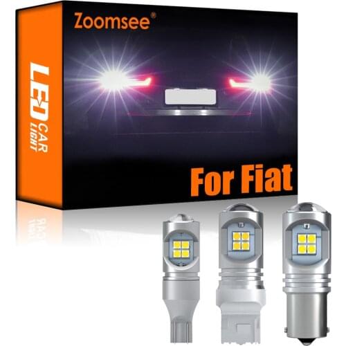 Zoomsee 2Pcs White Reverse LED For Fiat Bravo 500 Panda Tipo Freemont Multipla Sedici Stilo Canbus Exterior Backup Bulb Light