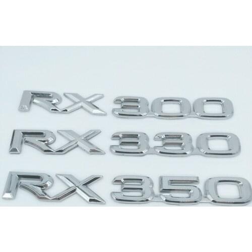 1pcs 3D ABS RX300 RX330 RX350 RX 300 RX 330 RX 350 car Letter Rear trunk Decals Emblem badge sticker Decal styling auto Accessor