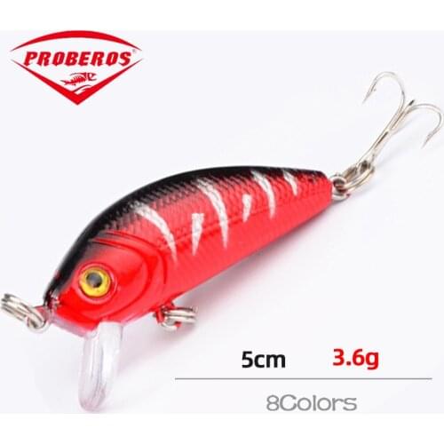 1PCS Minnow Fishing Lures 50mm3.6g Topwater Hard Bait Jig 3D Eyes Crankbait Carp Striped bass Pesca Fishing tackle SwimBait