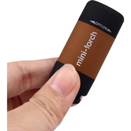 2017 NEW Mini-Torch 0.3W 25Lum USB Rechargeable LED Torch Lamp Flashlight Keychain BW O11