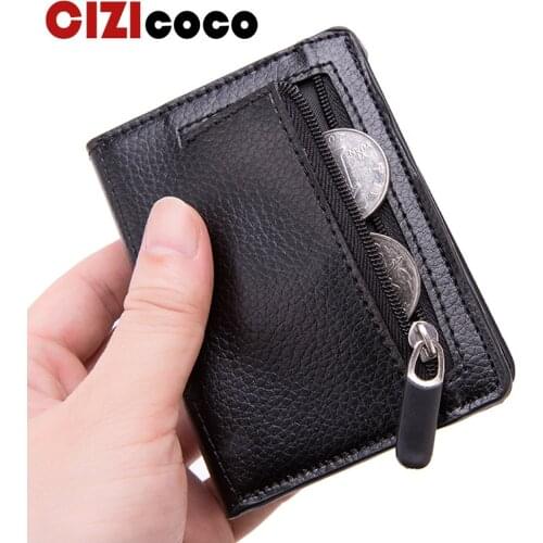 2020 Multi Carbon Fiber Anti-theft Card Holder New RFID Pop-up Smart Wallet Clutch Multi Men and Women Unisex Card Case