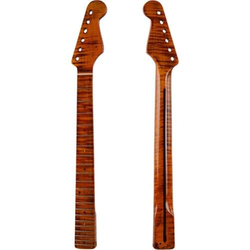 21 Fret Tiger Maple One Guitar Neck Fende-ST Electric Guitar Shaft Shiny Polished Shaft Guitar Accessories