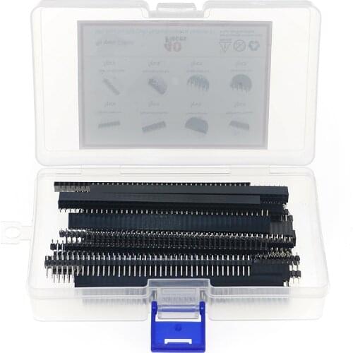 40pcs/lot 8value 2.54 mm breakaway PCB 40pin male and female PIN connector kit