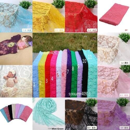 70*50cm, lace wraps with stretch,newborn photography props,baby shower,swaddlings,lady dress Excluding headdress flower