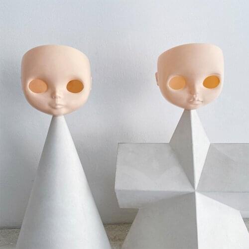 NBL Blyth Doll Accessories for DIY Custom Doll Blyth, BJD Body Dome and Scalp Face without Makeup Eyes with Screws T-bar