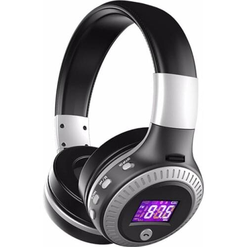 ZEALOT B19 High-Fidelity headset LCD display subwoofer stereo Bluetooth wireless headset with microphone FM /TF /AUX headset