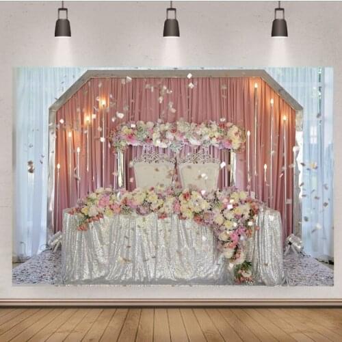 Glittering Streamers Wedding Ceremony Birthday Party Cake Place Backdrops Studio Photography Backgrounds Custom Booth Banner