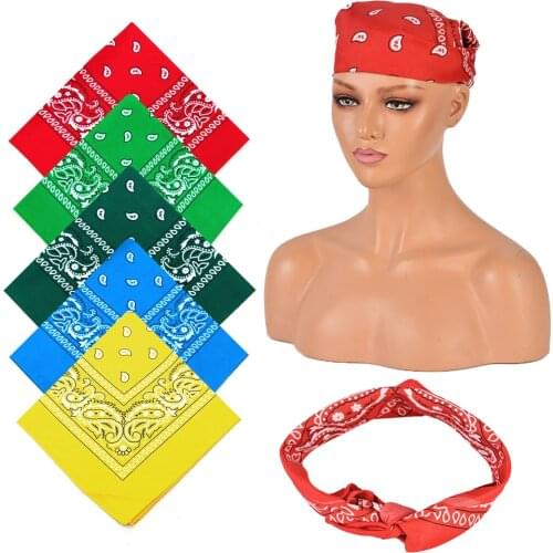 Bohemian Bandana HeadBands for Girls Women Kids Unisex Printed Wraped Square Scarf Turban Vintage Hair Accessories 2021 New