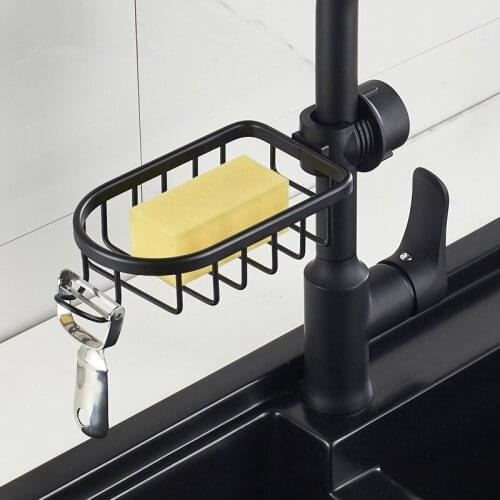 Bathroom Shower Soap Holder Bath Shampoo Shelf Kitchen Faucet Storage Drain Basket Sink Sponge Rack