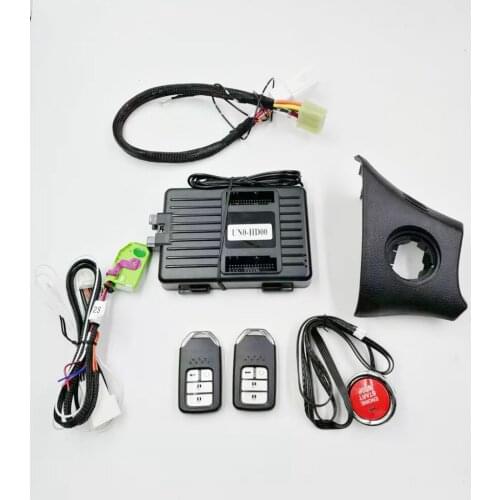 For Honda 9th Accord Add Push button start stop Car Alarm Phone App Remote Control Car System Central Locking System No Wire Cut