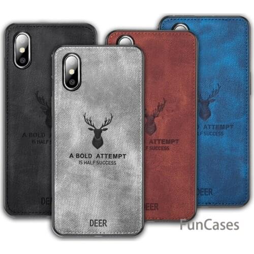 For Xiaomi Mi8 Mi8 Se Case Fashion Elk Deer Silicon Tpu Cloth Texture Back Cover For Xiaomi Mi8 Explorer Edition Fundas
