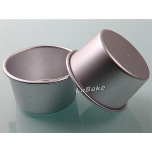 5pcs/lot) Small 3 inches deepen round cup shape smooth plain aluminium alloy pizza pie pan jelly tarte mold for baking tools