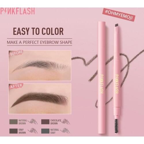 PINKFLASH Eyebrow Pencil Longlasing Eye Makeup Waterproof & Easy Blend Soft Cruelty-free Eyebrow Cosmetic
