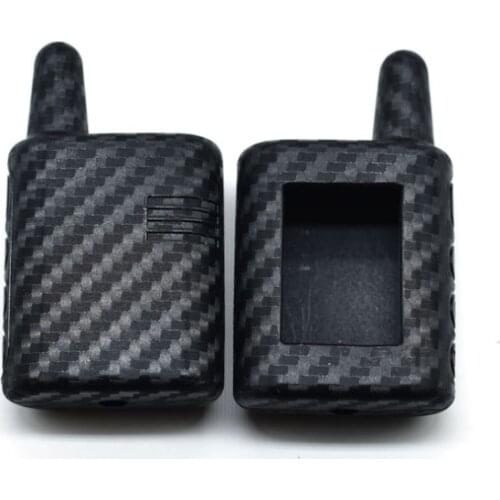 Carbon Silicone Car Key Case For Scher-Khan Magicar A B Scher Khan Two Way Car Alarm LCD Remote Control Fob Cover Protector Bag