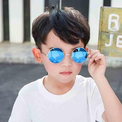 Classic Round Child Sunglasses Vintage Boys Girls Metal Frames Sun Glasses Fashion Photochromic Lens Kids Eyewear UV400 AG13
