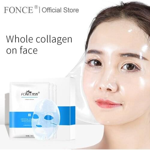 Fonce Korea Collagen Face Mask 20 Piece Moisturizing Improve Coarse Rejuvenation Tight Fade fine lines whitening Brighten Skin