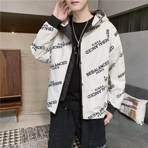 2020 Spring and Autumn New Casual Jacket Mens Trend Hooded Jacket Spring Clothes Tooling Jacket Mens Spring Clothes