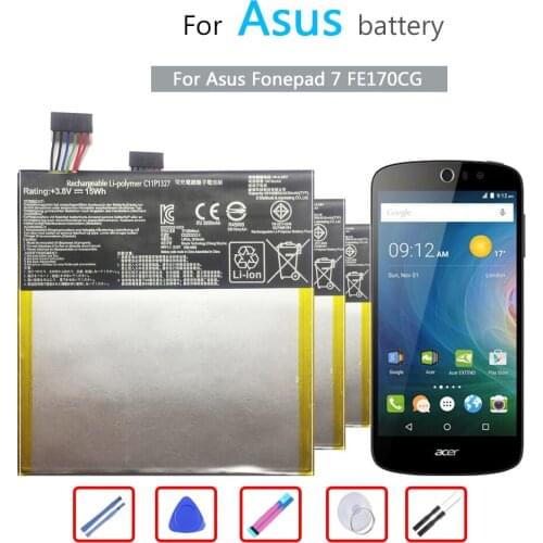 For Asus Fonepad 7 FE170CG ME170C FE170 Fonepad7 K017 K012 3910mAh Tablet Li-Polymer Battery C11P1327 3910mAh