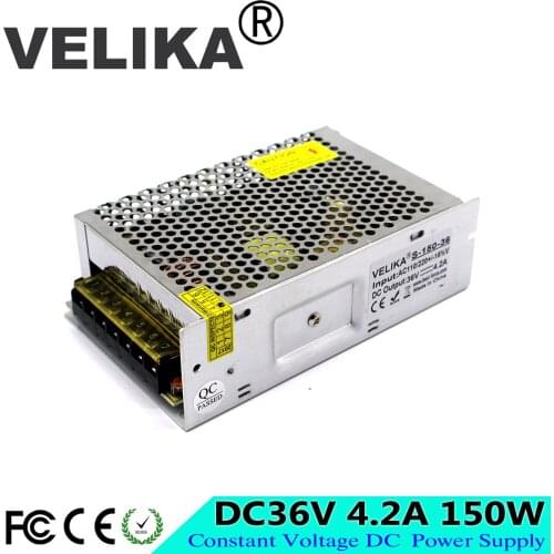 Best quality 36V 4.2A 150W Switching Power Supply Driver for LED Strip AC110V 220V Input to DC36V Output Power Source