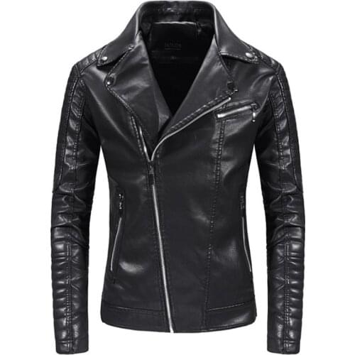Spring British Style Men leather Jackets and Coats Autumn Casual Black Men PU Jacket Motorcycle Leather Jacket,Dropshipping