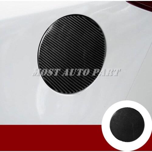 Carbon Fiber Fuel Filler Cover Gas Tank Cap Cover For Mazda 3 Mazda3 2014-2019 Car accesories interior Car Trim