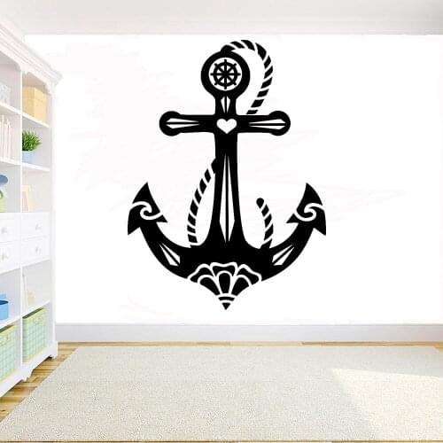 Anchor Wall Decal Removeable DIY Wall tattoo Home Decorative Vinyl Sticker Living Room Decoration Bedroom Wall Art Mural Y194