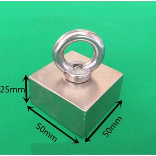 All side Strongly magnets 50 * 50 * 25 mm salvage magnetic field rare earth permanent magnet search tool Magnetic Retrieval