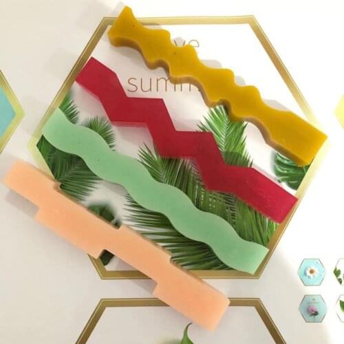 Irregular Strips Silicone Candle Mold Fondant Candle Ornaments Soap Mold For Pastry Cupcake Decorating Kitchen Accessories