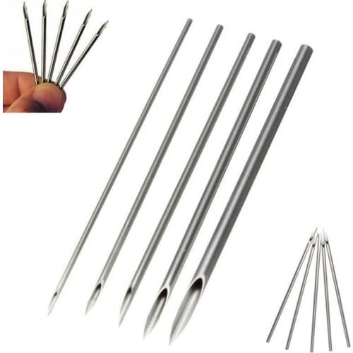 10Pcs Disposable Sterile Body Piercing Needles Medical Tattoo Piercing Needles For Navel Nipple Ear Nose Lip 12g/14g/16g/18g/20g