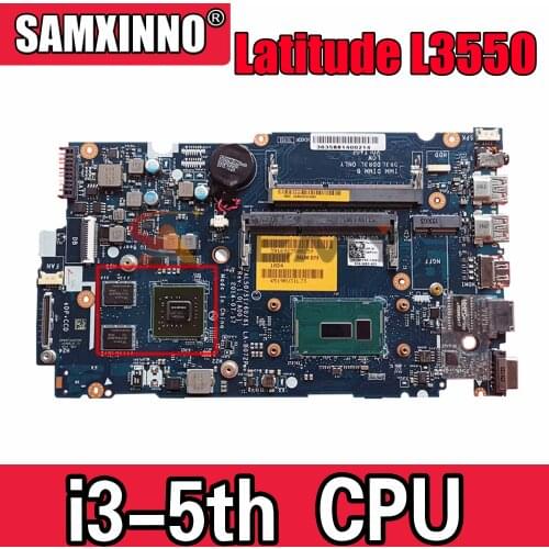 Original Laptop motherboard For DELL Latitude L3550 i3-5005U Mainboard CN-0Y42N0 0Y42N0 LA-B072P SR244 N15S-GM-S-A2 DDR3