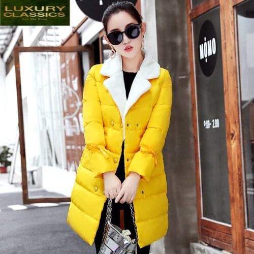 2021 Cotton Winter Parkas Jacket Women Slim Black Coat Ladies Long Clothes Korean Fashion Warm Tops Chaqueta Mujer LWL829