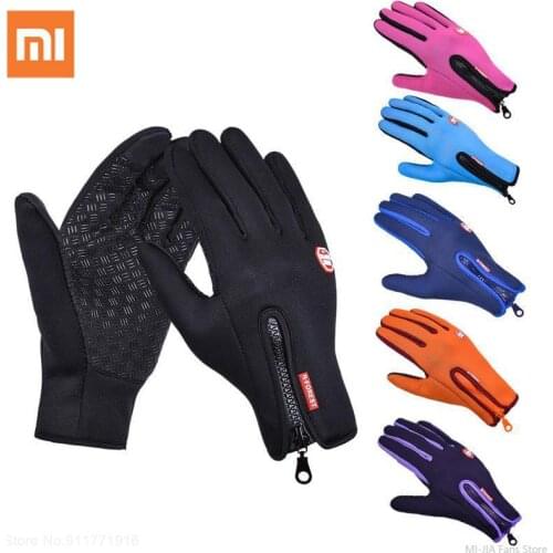 Xiaomi Unisex Winter Thermal Warm Gloves Touchscreen Full Finger Gloves Waterproof Outdoor Cycling Bike Skiing Motorcycle Riding