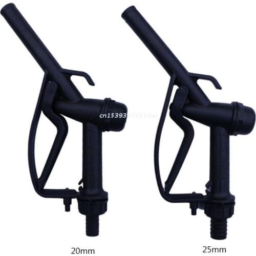 Plastic Manual Heavy Duty Fuel Nozzle Gun with Hook 25mm / 20mm 1" 3/4" Straight Spout -Diesel & Gasoline Nozzle, Max Dropship