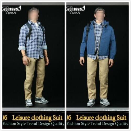 1/6 VORTOYS V1016A V1016B Casual Leisure Clothing Suit Model Male Outfit In Stock