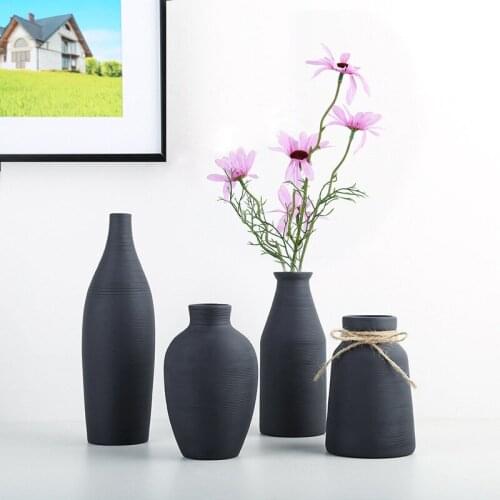 Nordic Home Decor Flower Vases Smooth Ceramic Pottery Vase for Decoration Wedding Home Office Ornaments Desktop Crafts Decoratie