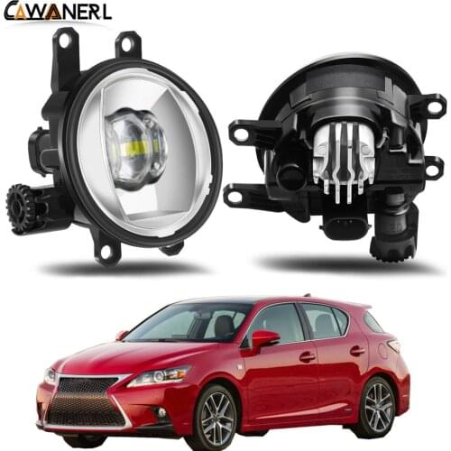 LED Lens Fog Light Assembly 30W Car Right + Left Fog Light Daytime Running Lamp H11 12V For Lexus CT200h 2011 2012 2013 2014
