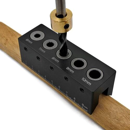 Woodworking Vertical Hole Punch Locator Puncher Doweling Jig Drill Guide Straight Angle Guide Carpentry Tools 6/7/8/9/10mm