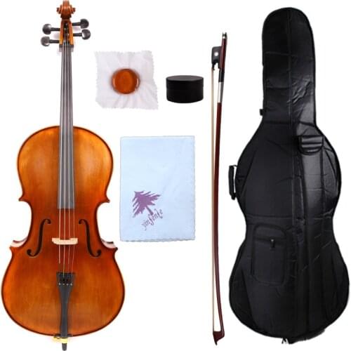 Yinfente 1/4 Cello For Child Maple Spruce Cello Advance model Hand made Cello Bag Bow #CL1