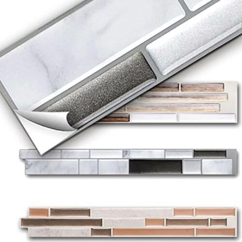 Vividtiles 6-Sheet adhesive decoration paper 3d bathroom and kitchen tile mosaic stickers