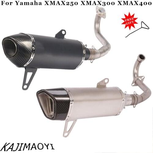 Motorcycle Exhaust Pipe Modified Carbon Fiber Muffler Exhaust Pipe For Yamaha XMAX 250 Xmax 300 2017 2018 2019 with DB killer