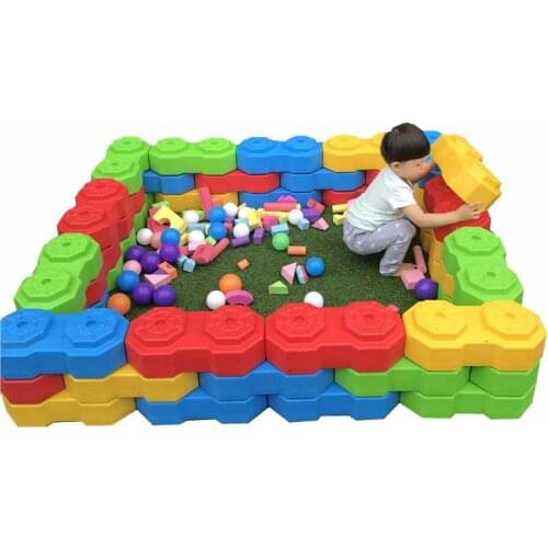 YLWCNN Baby ball Pool fence Big Plastic Building Block Happy Octagonal Huge Block Toys Ball Pool Block